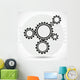 gears on a gray background with spots Wall Decal