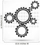 gears on a gray background with spots Wall Decal