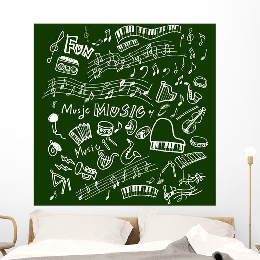 Green Musical Wall Decal