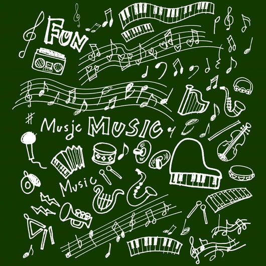 Green Musical Wall Decal