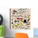 Music Notebook with Drawings Wall Decal