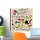 Music Notebook with Drawings Wall Decal