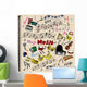 Music Notebook with Drawings Wall Decal