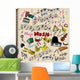 Music Notebook with Drawings Wall Decal