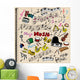 Music Notebook with Drawings Wall Decal