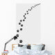 Black Trail Cat Turn Wall Decal