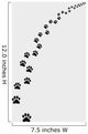 Black Trail Cat Turn Wall Decal