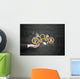 hand holding gold gears Wall Decal