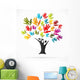 Abstract logo with helping tree Wall Decal
