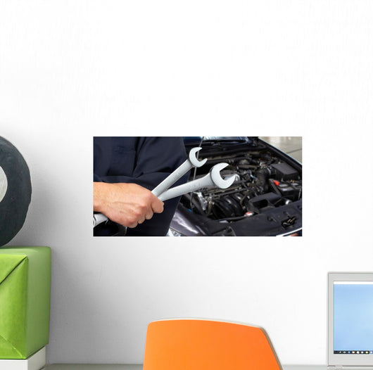 Hand Mechanic with Wrench Wall Decal