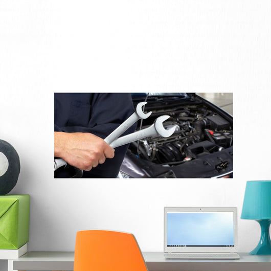 Hand Mechanic with Wrench Wall Decal