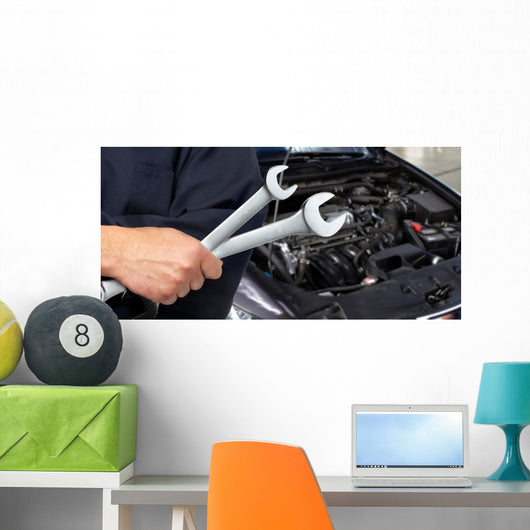 Hand Mechanic with Wrench Wall Decal
