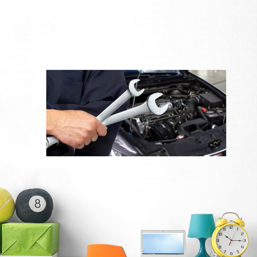 Hand Mechanic with Wrench Wall Decal
