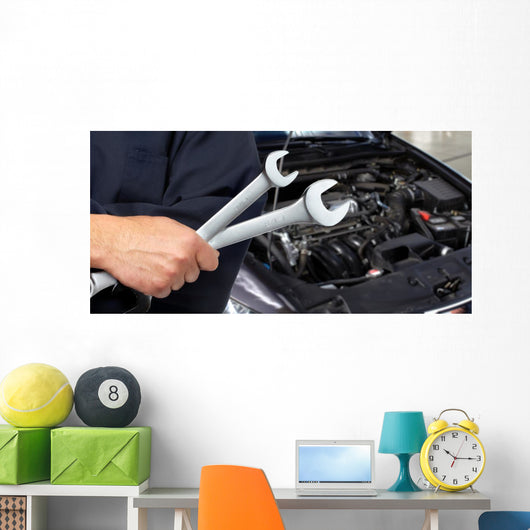 Hand Mechanic with Wrench Wall Decal