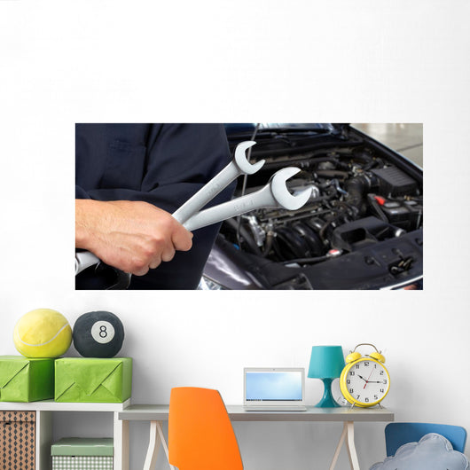 Hand Mechanic with Wrench Wall Decal