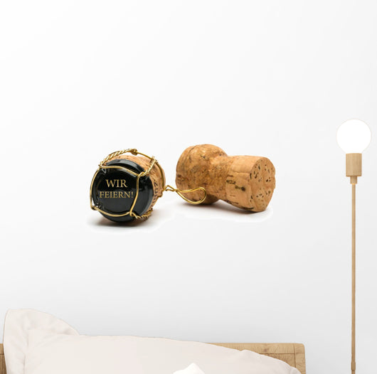 Champagnerkorken - wir feiern Wall Decal