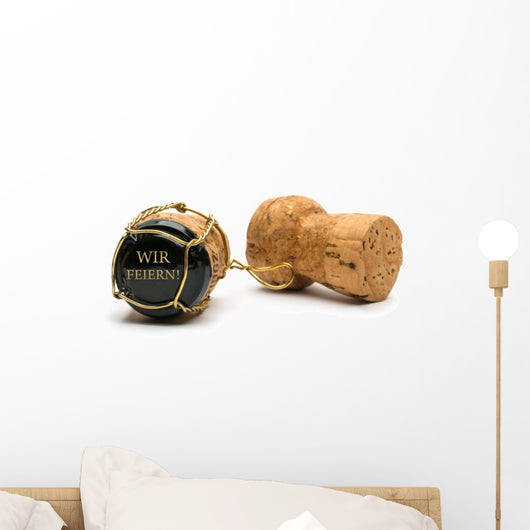 Champagnerkorken - wir feiern Wall Decal