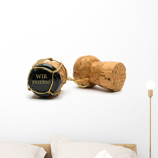 Champagnerkorken - wir feiern Wall Decal