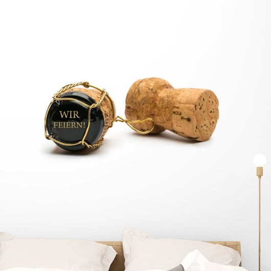 Champagnerkorken - wir feiern Wall Decal