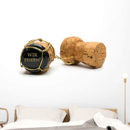 Champagnerkorken - wir feiern Wall Decal