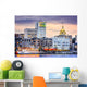 Savannah, Georgia, USA Skyline at the Riverfront Wall Decal