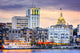 Savannah, Georgia, USA Skyline at the Riverfront Wall Decal