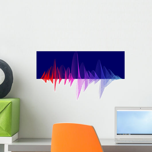 Vector Equalizer Colorful Dark Wall Decal