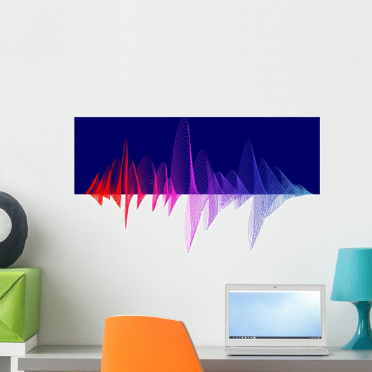 Vector Equalizer Colorful Dark Wall Decal