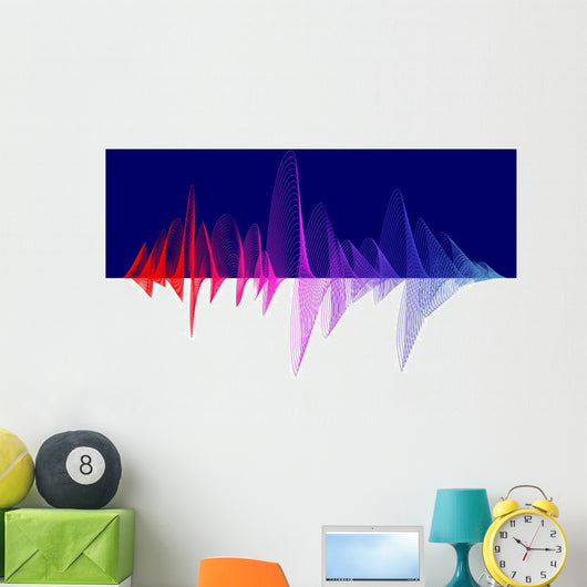 Vector Equalizer Colorful Dark Wall Decal
