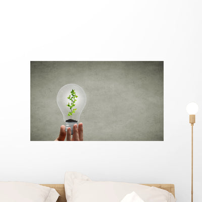 Energy Saving Concept Wall Decal shown on a wall