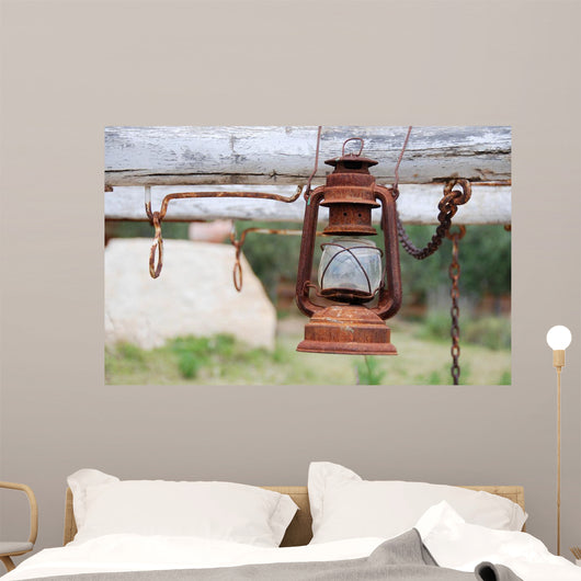 Vintage Oil Lamp Wall Decal