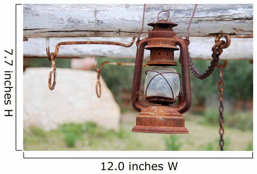 Vintage Oil Lamp Wall Decal
