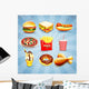 Icons Fast Food Wall Decal Sticker Set