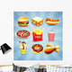 Icons Fast Food Wall Decal Sticker Set