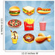 Icons Fast Food Wall Decal Sticker Set