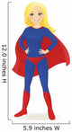 Super Hero Woman Wall Decal