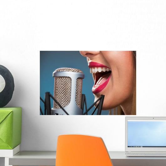 Singing Woman's Mouth Wall Decal