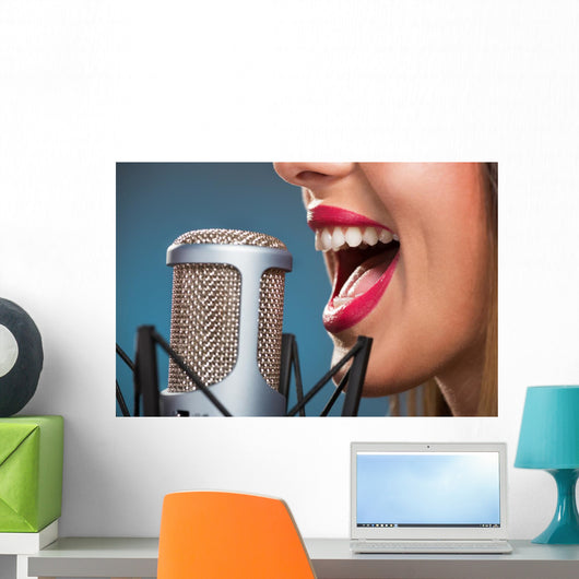Singing Woman's Mouth Wall Decal