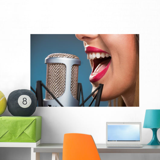 Singing Woman's Mouth Wall Decal