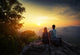 Vignette Hikers Wall Decal