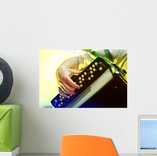 Image Musician Playing Accordion Wall Decal