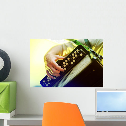 Image Musician Playing Accordion Wall Decal