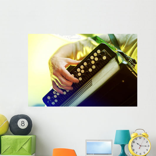 Image Musician Playing Accordion Wall Decal
