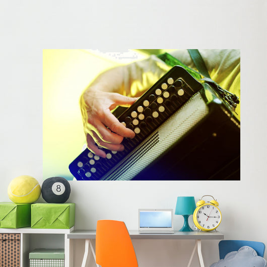Image Musician Playing Accordion Wall Decal