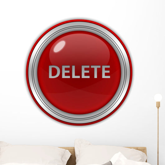 Delete Circular Icon Wall Decal