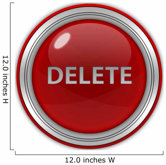 Delete Circular Icon Wall Decal