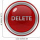 Delete Circular Icon Wall Decal