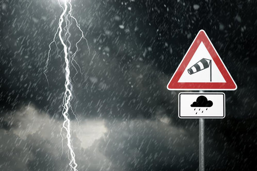Thunderstorm Bad Weather Caution Risk Wall Decal