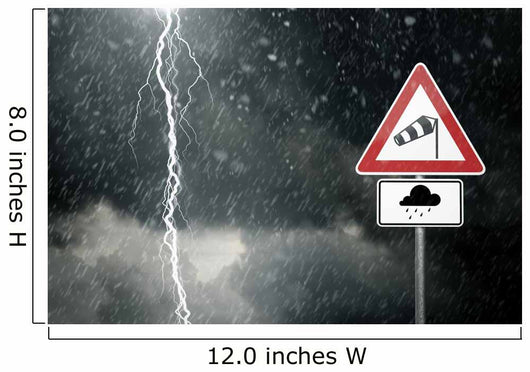 Thunderstorm Bad Weather Caution Risk Wall Decal