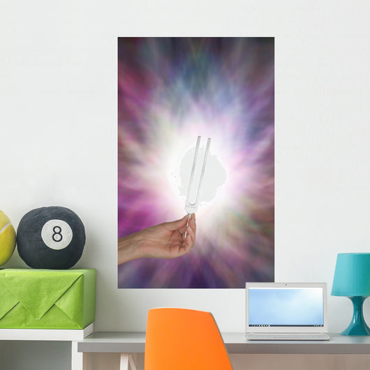 Holding Tuning Fork Resonating Wall Decal
